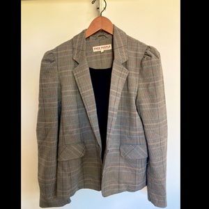 Free People Plaid Blazer Size Small